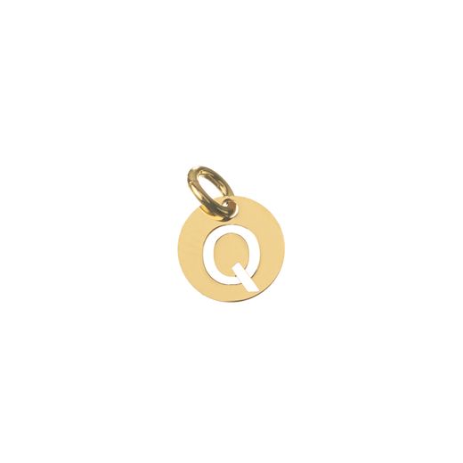 Colgante Plata Dorada Mujer CHL0244DOQ Letra Q 8mm