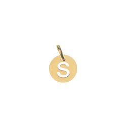 Colgante Plata Dorada Mujer CHL0244DOS Letra S 8mm