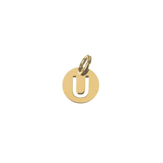 Colgante Plata Dorada Mujer CHL0244DOU Letra U 8mm