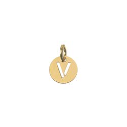 Colgante Plata Dorada Mujer CHL0244DOV Letra V 8mm