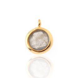 Colgante Plata Dorada Mujer CHM0004DOLA Piedra Mineral Labradorita