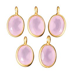 Colgante Plata Dorada Mujer CHM0008DOCR Piedra Mineral Cuarzo Rosa (1) Unidad