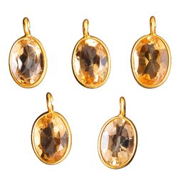 Colgante Plata Dorada Mujer CHM0009DOCI Piedra Mineral Citrino