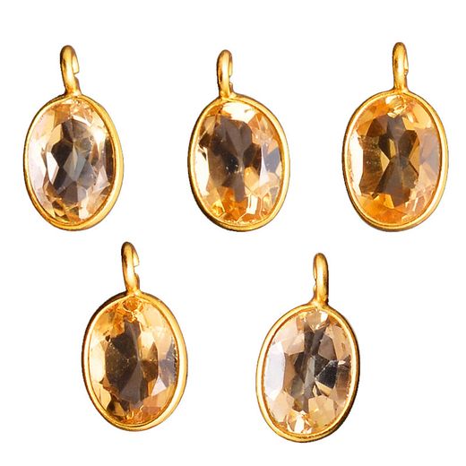 Colgante Plata Dorada Mujer CHM0009DOCI Piedra Mineral Citrino