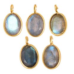 Colgante Plata Dorada Mujer CHM0009DOLA Piedra Mineral Labradorita (1) Unidad
