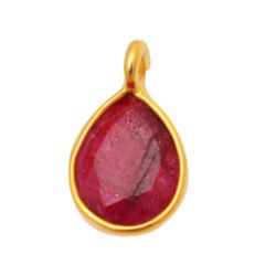 Colgante Plata Dorada Mujer CHM0012DOCO Piedras Minerales Cornalina