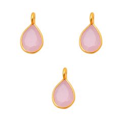 Colgante Plata Dorada Mujer CHM0012DOCR Piedras Minerales Cuarzo Rosa
