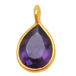 Colgante Plata Dorada Mujer CHM0013DOAM Piedras Minerales Amatista