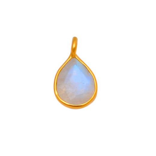 Colgante Plata Dorada Mujer CHM0013DOPL Piedras Minerales Piedra Luna