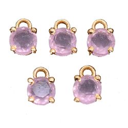 Colgante Plata Dorada Mujer CHM0015DOCRXX Piedras Minerales Cuarzo Rosa