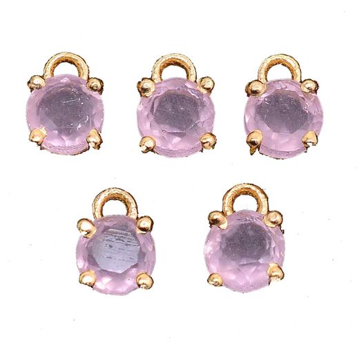 Colgante Plata Dorada Mujer CHM0015DOCRXX Piedras Minerales Cuarzo Rosa (1) Unidad