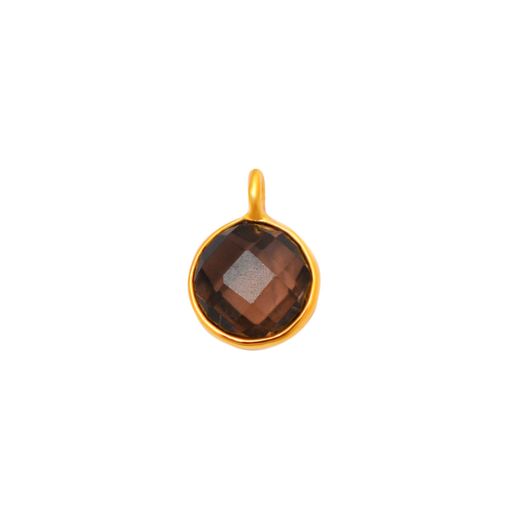 Colgante Plata Dorada Mujer CHM0021DOCH Piedra Mineral Cuarzo Ahumado