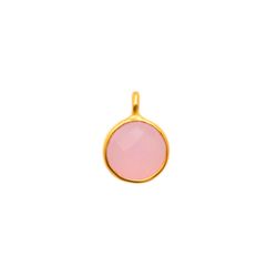 Colgante Plata Dorada Mujer CHM0021DOCR Piedra Mineral Cuarzo Rosa