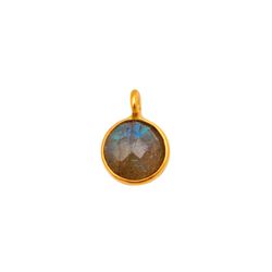 Colgante Plata Dorada Mujer CHM0021DOLA Piedra Mineral Labradorita