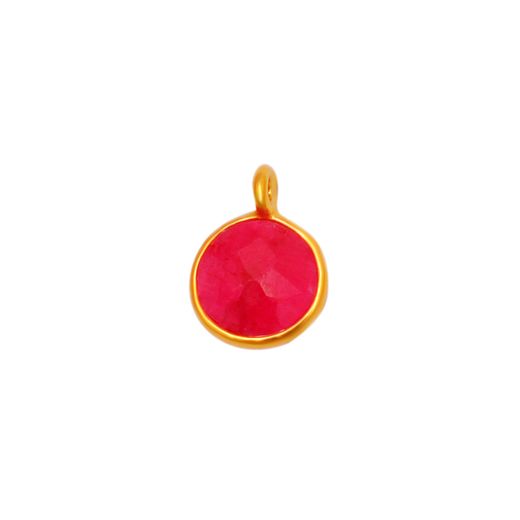 Colgante Plata Dorada Mujer CHM0021DORU Piedra Mineral Rubí