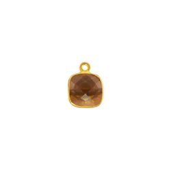 Colgante Plata Dorada Mujer CHM0022DOCH Piedras Minerales Cuarzo Ahumado