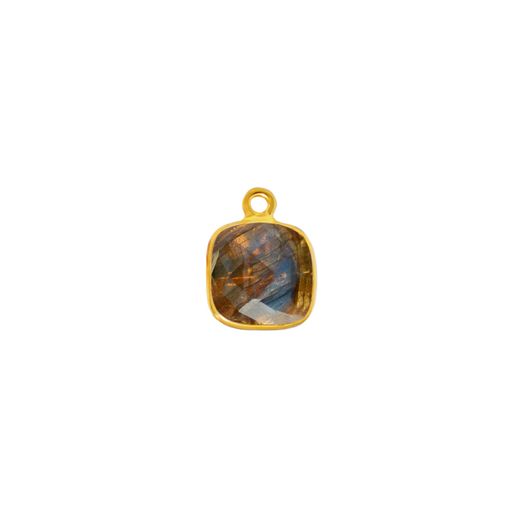 Colgante Plata Dorada Mujer CHM0022DOLA Piedras Minerales Labradorita