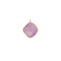 Colgante Plata Dorada Mujer CHM0023DOCR Piedra Mineral Cuarzo Rosa