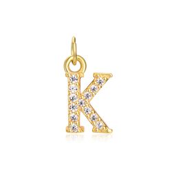 Colgante Plata Dorada Mujer CHZ0035DOCZK Letra K Circonitas