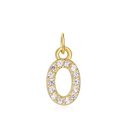 Colgante Plata Dorada Mujer CHZ0035DOCZO Letra O Circonitas