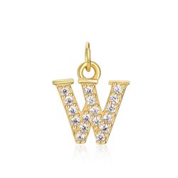Colgante Plata Dorada Mujer CHZ0035DOCZW Letra W Circonitas