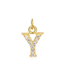 Colgante Plata Dorada Mujer CHZ0035DOCZY Letra Y Circonitas