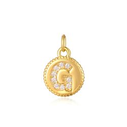 Colgante Plata Dorada Mujer CHZ0036DOCZG Letra G Circonitas