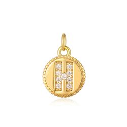 Colgante Plata Dorada Mujer CHZ0036DOCZH Letra H Circonitas