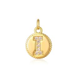 Colgante Plata Dorada Mujer CHZ0036DOCZI Letra I Circonitas