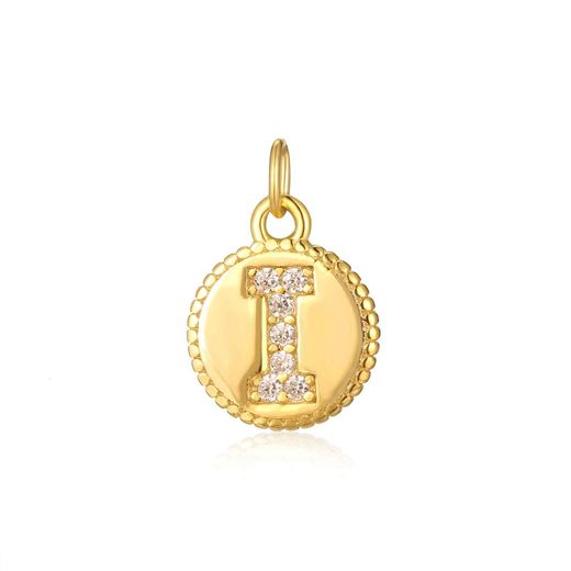 Colgante Plata Dorada Mujer CHZ0036DOCZI Letra I Circonitas