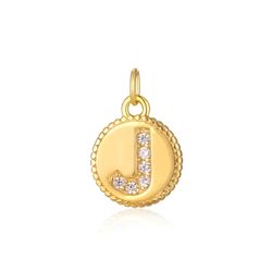 Colgante Plata Dorada Mujer CHZ0036DOCZJ Letra J Circonitas