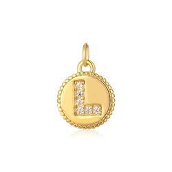 Colgante Plata Dorada Mujer CHZ0036DOCZL Letra L Circonitas