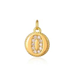 Colgante Plata Dorada Mujer CHZ0036DOCZO Letra O Circonitas