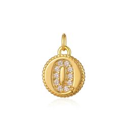 Colgante Plata Dorada Mujer CHZ0036DOCZQ Letra Q Circonitas