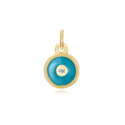 Colgante Plata Dorada Mujer 6mm CHZ0051DOEV Circulo Enamel Verde