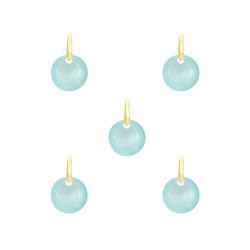 Colgante Plata Dorada Mujer CHZ0065DOME Circonita Celeste (1) Unidad