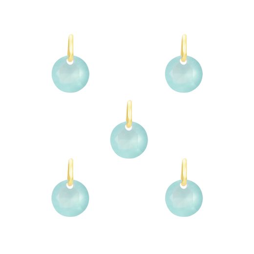 Colgante Plata Dorada Mujer CHZ0065DOME Circonita Celeste (1) Unidad