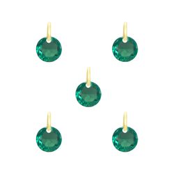 Colgante Plata Dorada Mujer CHZ0065DOZV Circonita Verde (1) Unidad
