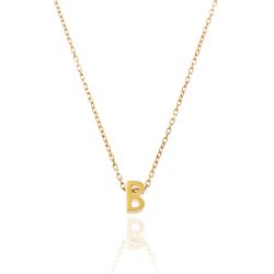 Colgante Plata Dorada Mujer CO00039BDO Letra B En Brillo