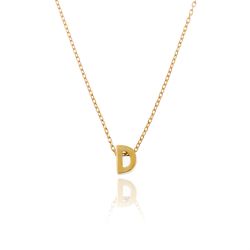 Colgante Plata Dorada Mujer CO00039DDO Letra D En Brillo