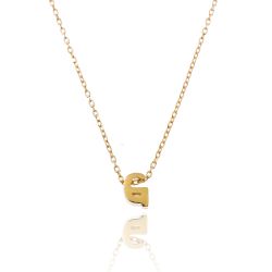 Colgante Plata Dorada Mujer CO00039GDO Letra G En Brillo