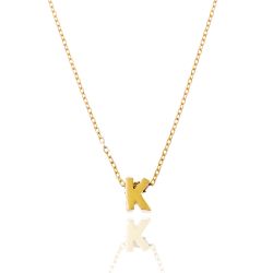Colgante Plata Dorada Mujer CO00039KDO Letra K En Brillo