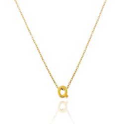 Colgante Plata Dorada Mujer CO00039QDO Letra Q En Brillo