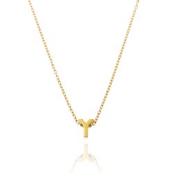 Colgante Plata Dorada Mujer CO00039YDO Letra Y En Brillo