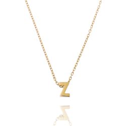 Colgante Plata Dorada Mujer CO00039ZDO Letra Z En Brillo