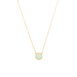 Colgante Plata Dorada Mujer COM0002DOCA Piedras Minerales Calcedonia