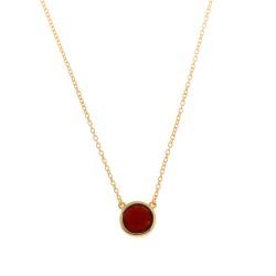 Colgante Plata Dorada Mujer COM0002DOGR Piedras Minerales Granate