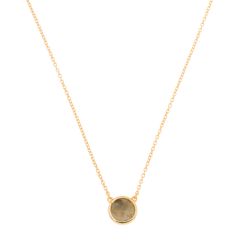 Colgante Plata Dorada Mujer COM0024DOLA Piedra Mineral Labradorita Redondo