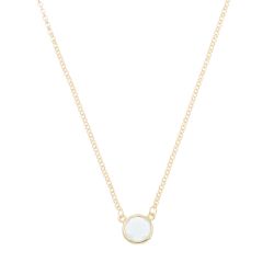 Colgante Plata Dorada Mujer COM0025DOCA Piedra Mineral Calcedonia