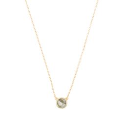 Colgante Plata Dorada Mujer COM0025DOLA Piedra Mineral Labradorita